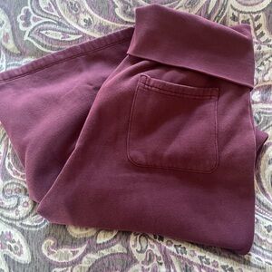 Victoria secret pink fold over flare fleece sweatpants